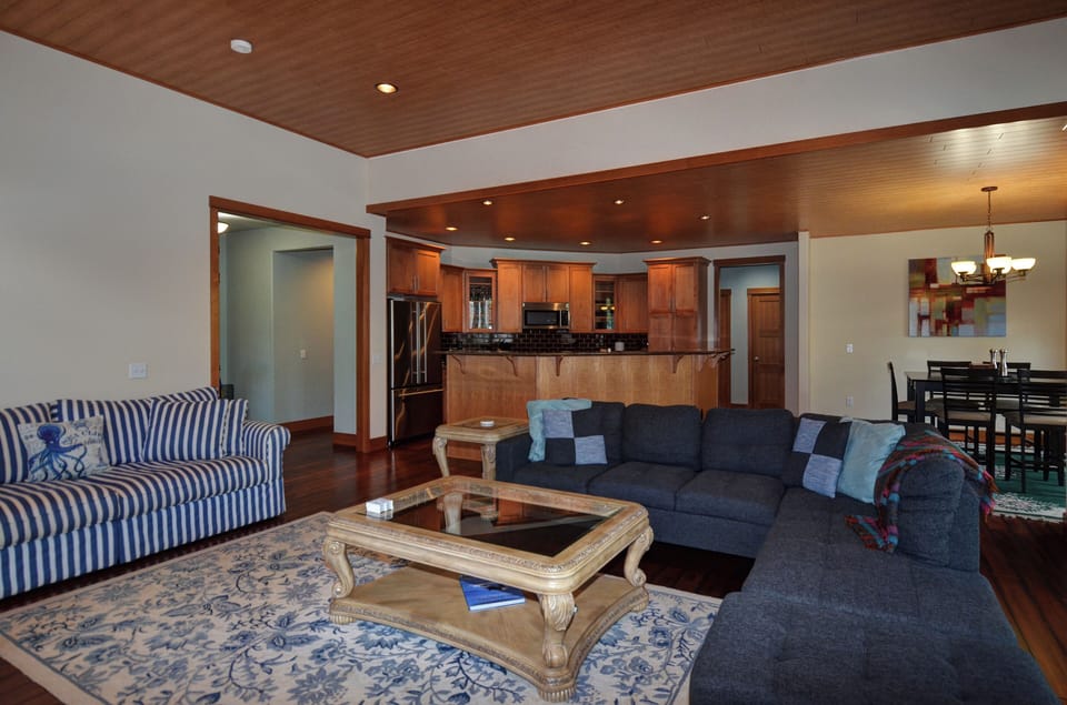 Great room, open to the kitchen and dining area