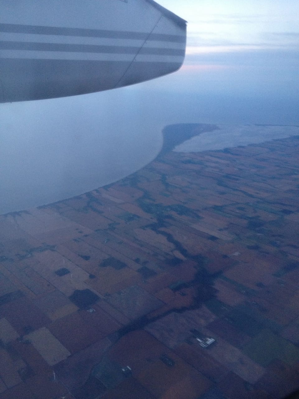 Rondeau Provincial Park from the air. House is just east of park.