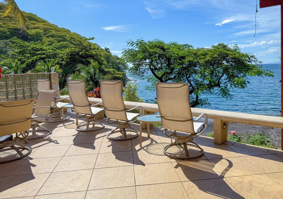 Spacious ocean-view patio designed for ultimate relaxation.