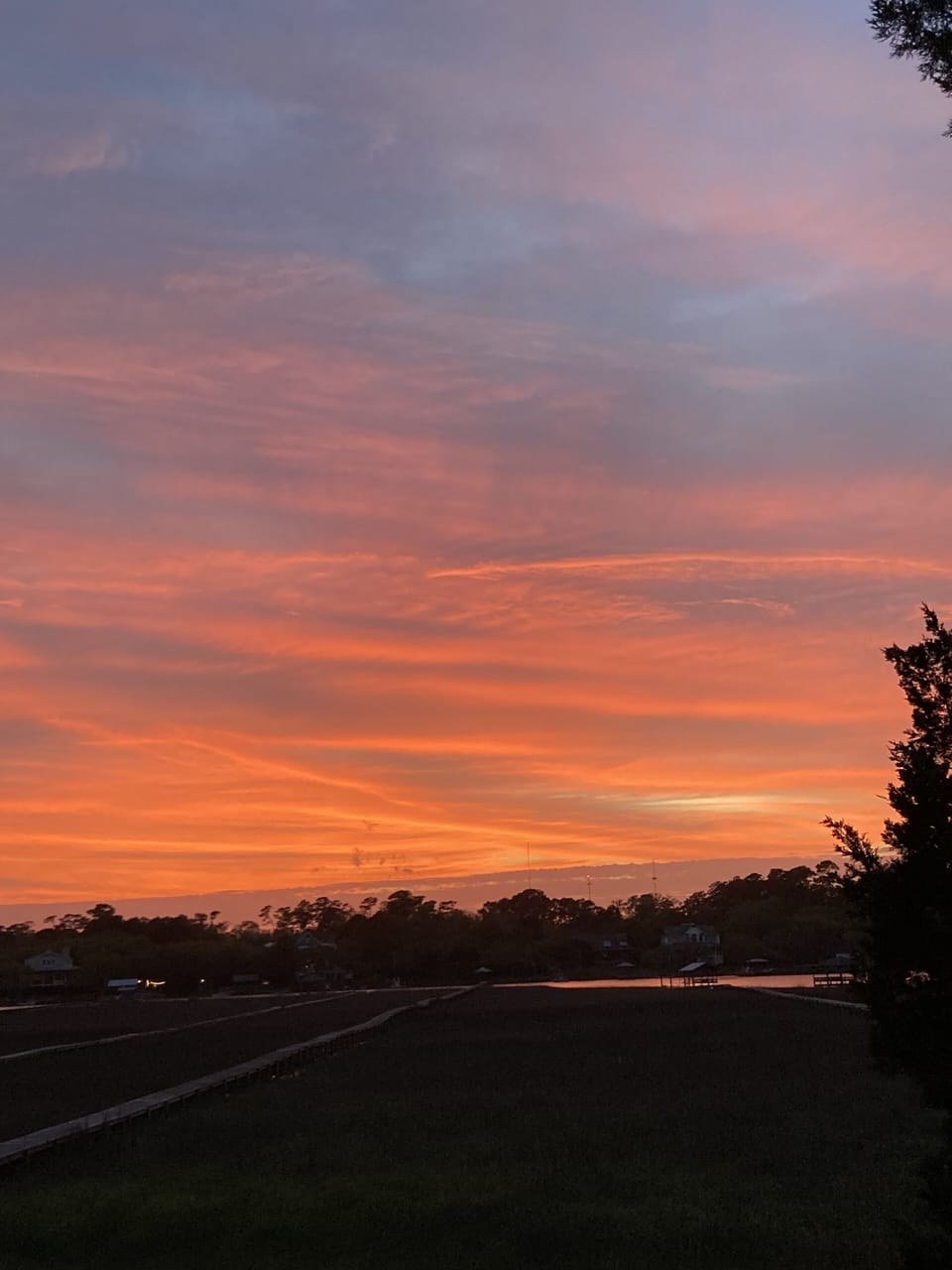Sunset from the deck on April 14,2022