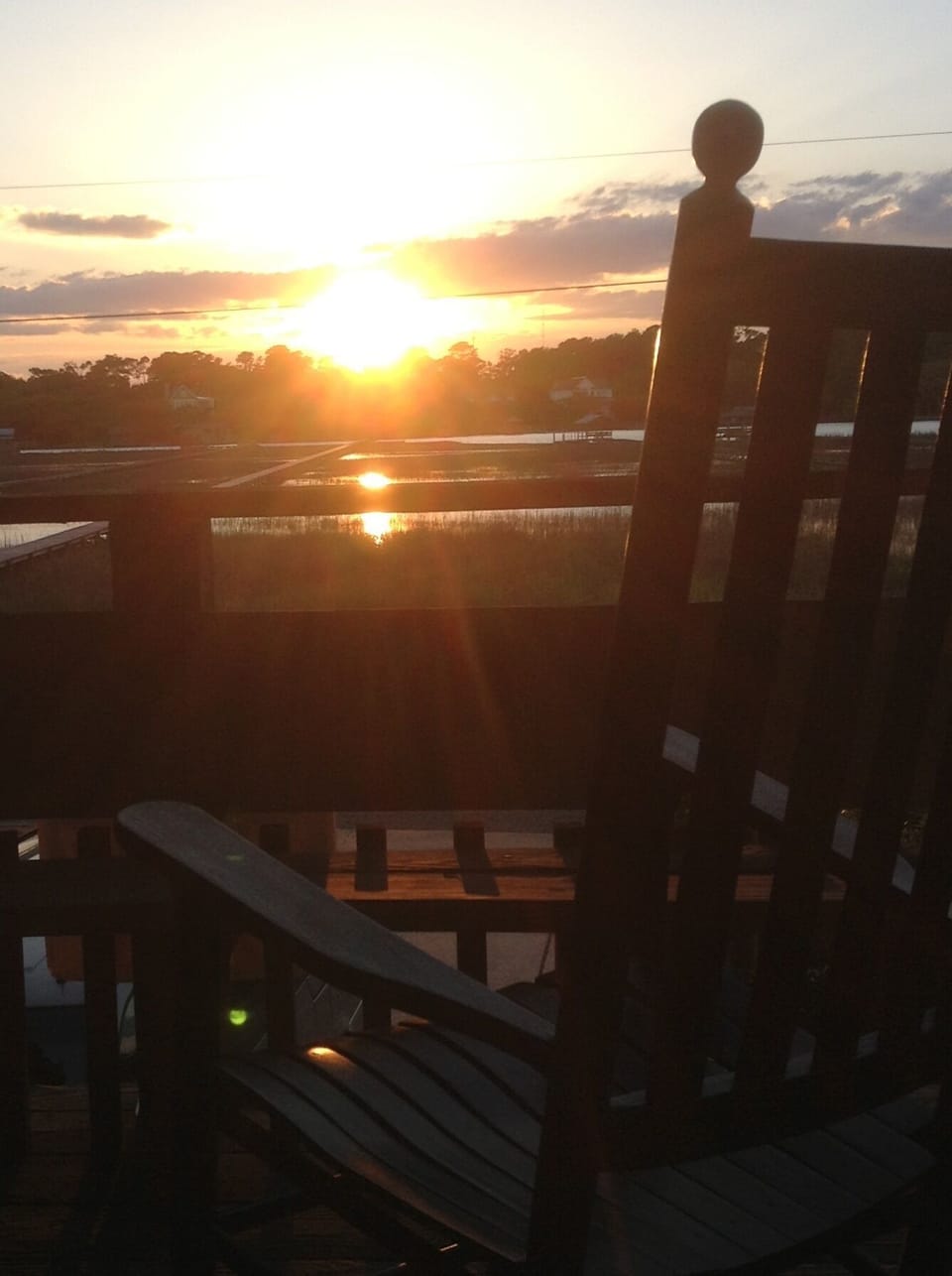 Sunset over Pawleys Creek from the front porch
