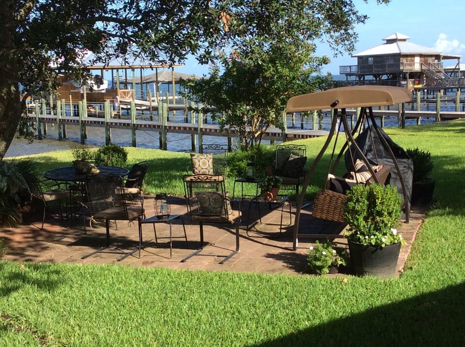 Bay front patio