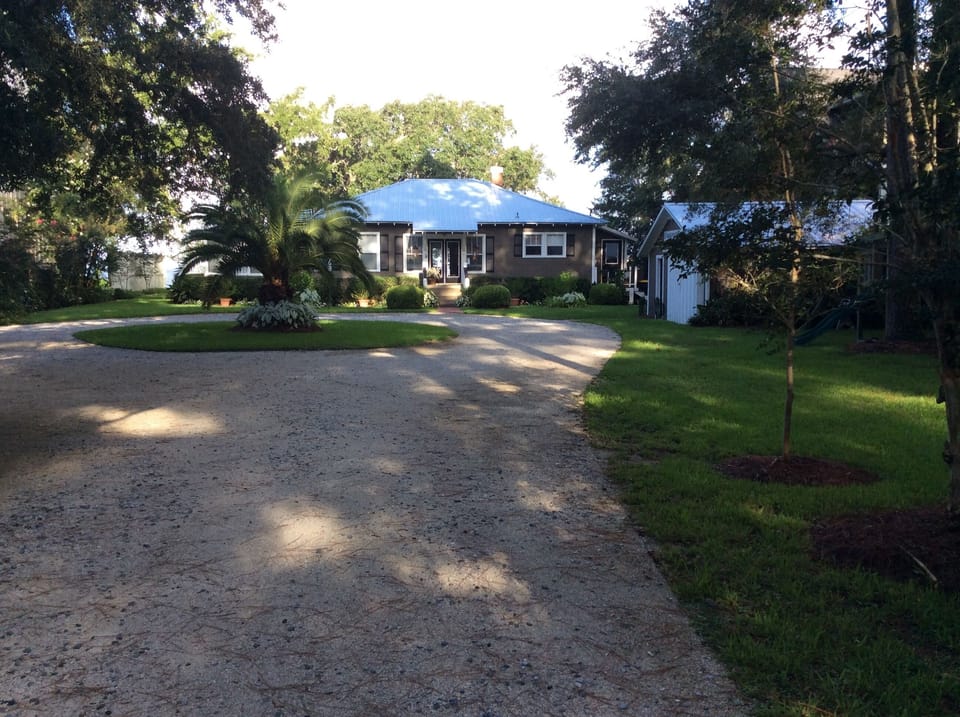 Back entrance from road