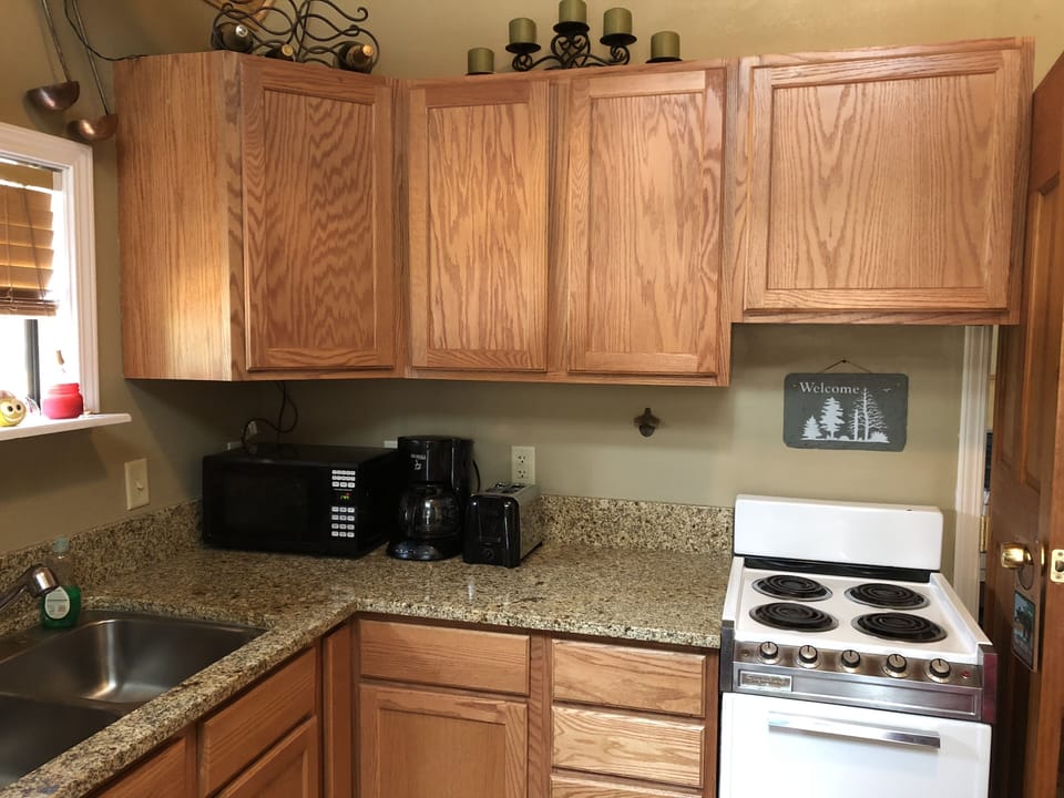Fully stocked kitchen

