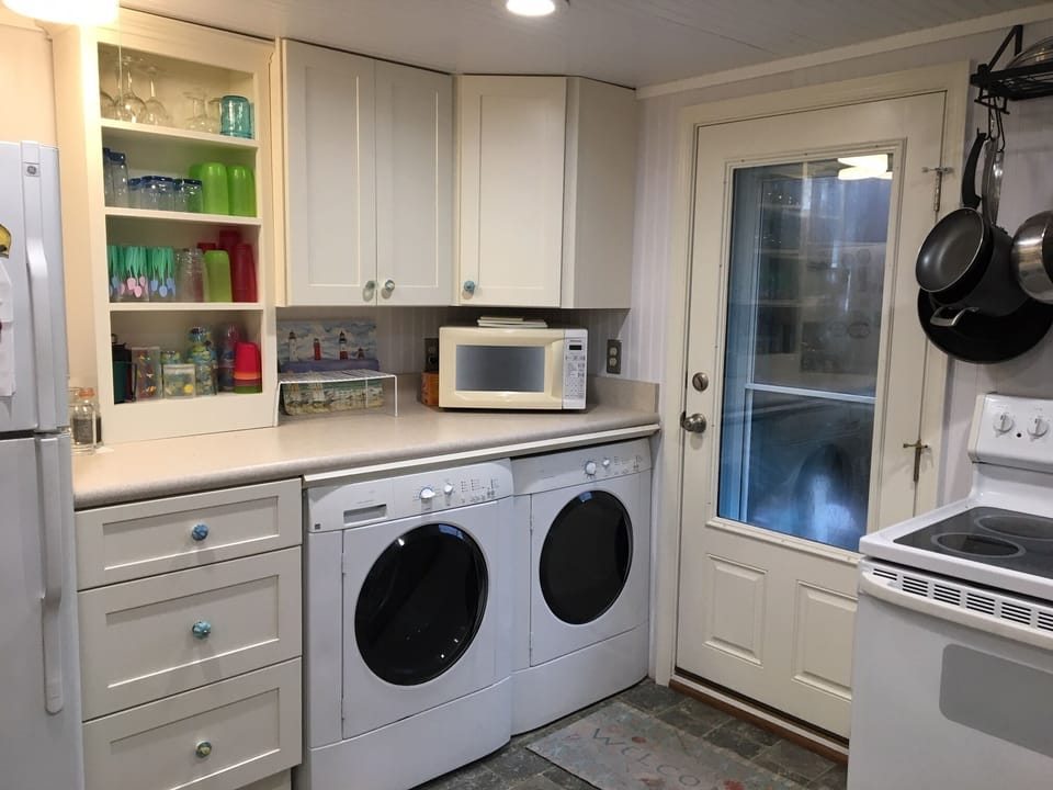 Washer Dryer in the kitchen.