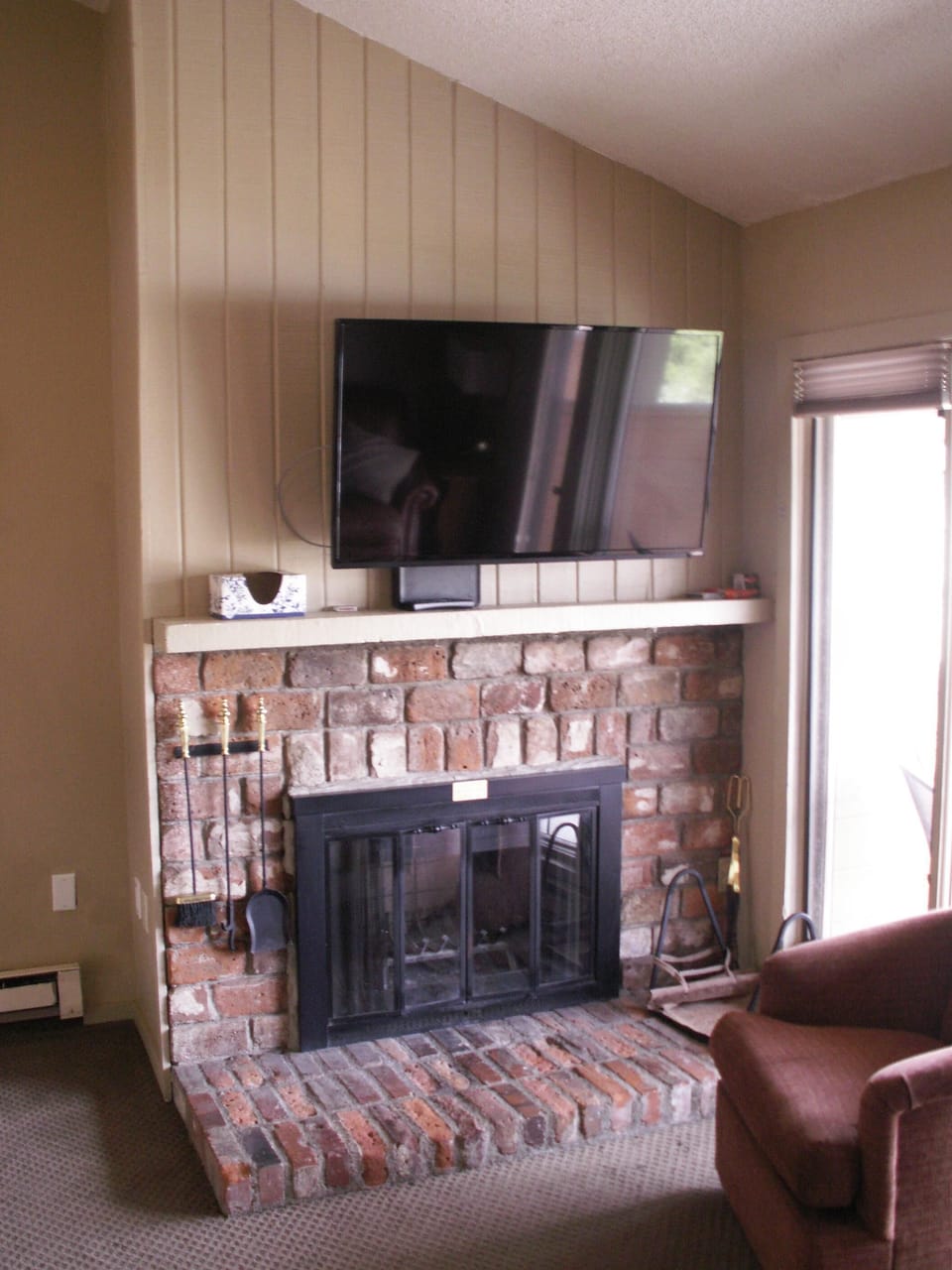 Fireplace and smart TV