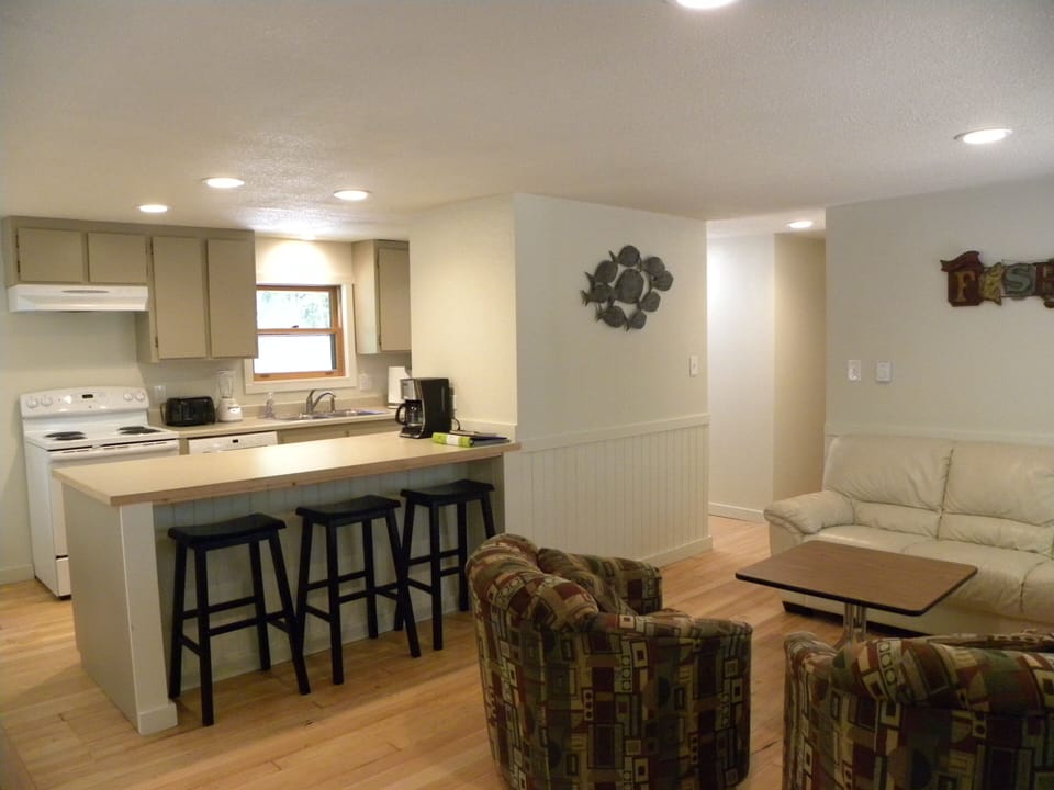 living room & kitchen