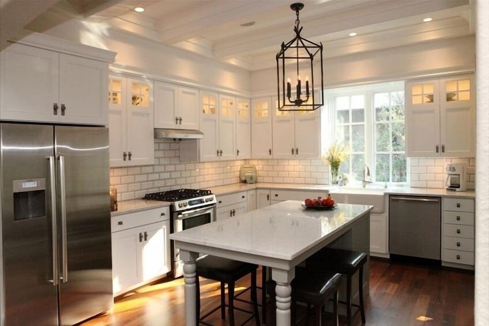 Brightly Lit Gourmet Kitchen