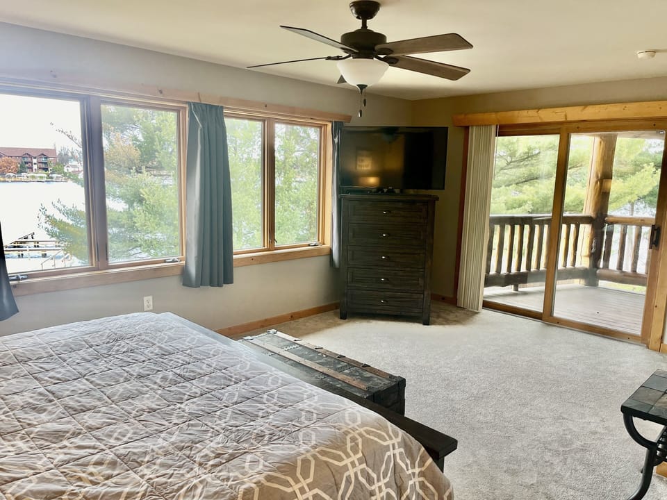 Primary Bedroom with views of the lake!
