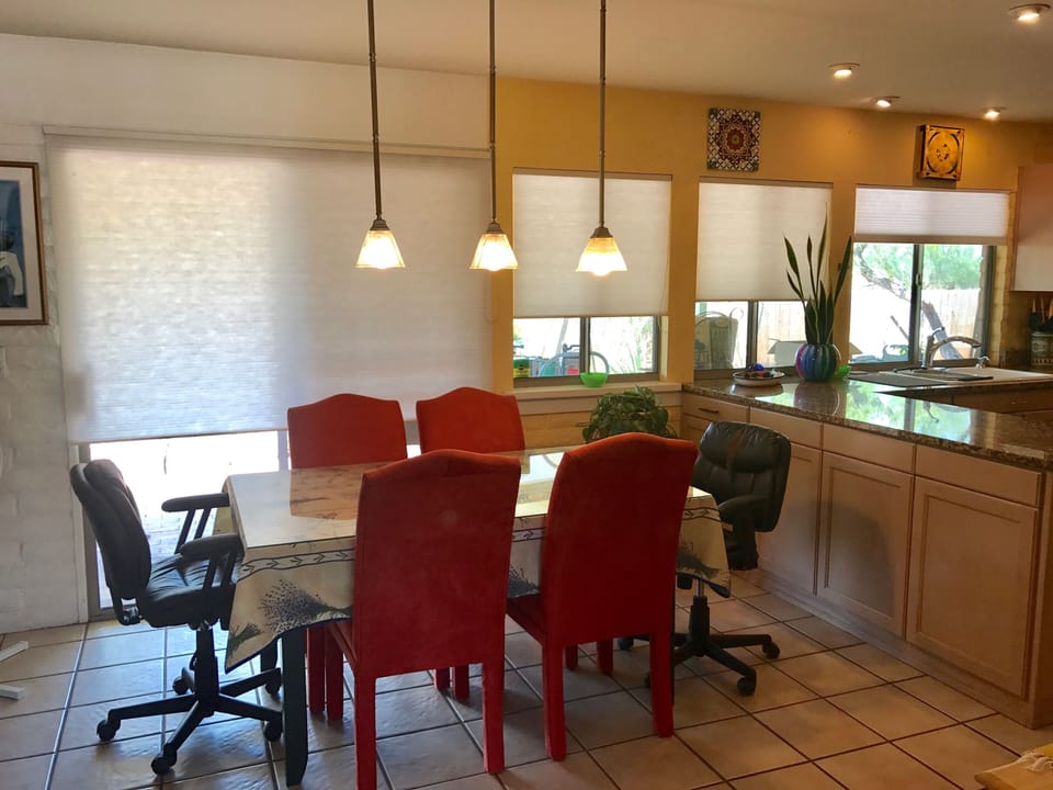 Dining Area Facing West, Back Patio