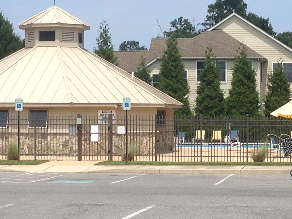 Additional parking lot and community pool