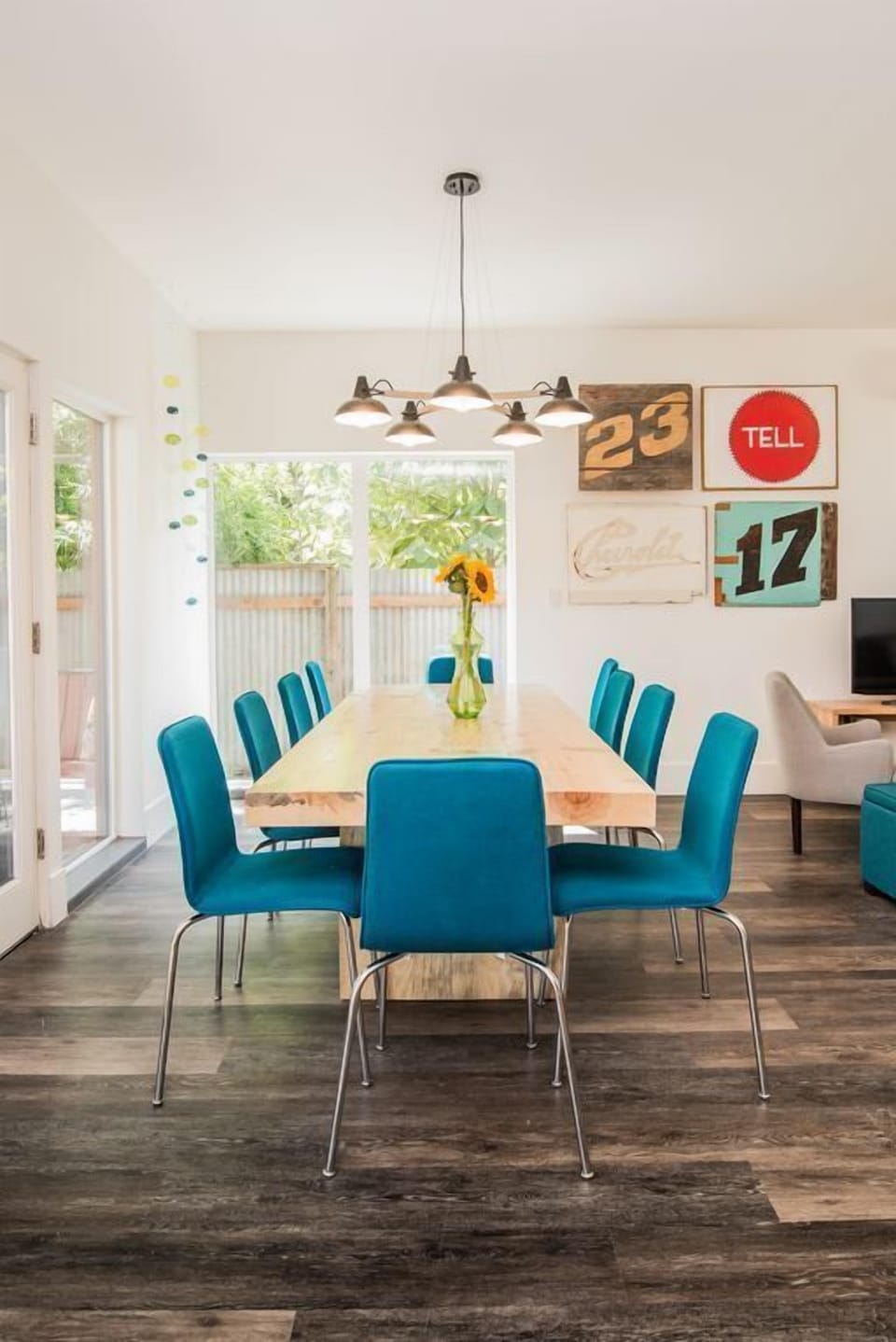 Imagine your friends and family gathered around this gorgeous wood table.
