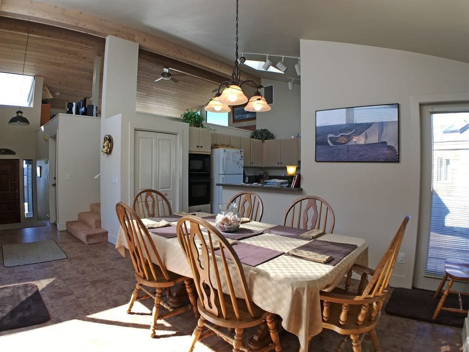 Dining area looking up towards 2nd floor Living Room
