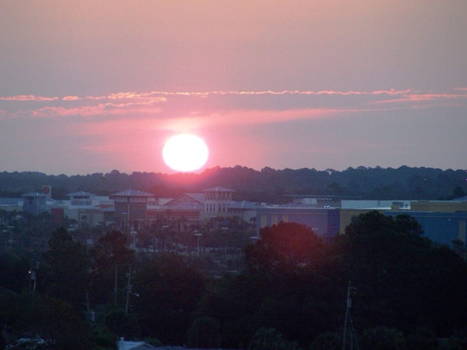 view of Pier Park from the balcony