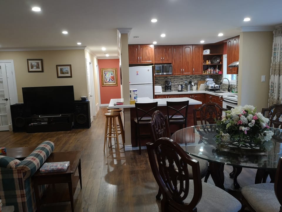 open concept living room and kitchen