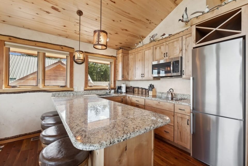 Granite countertops.