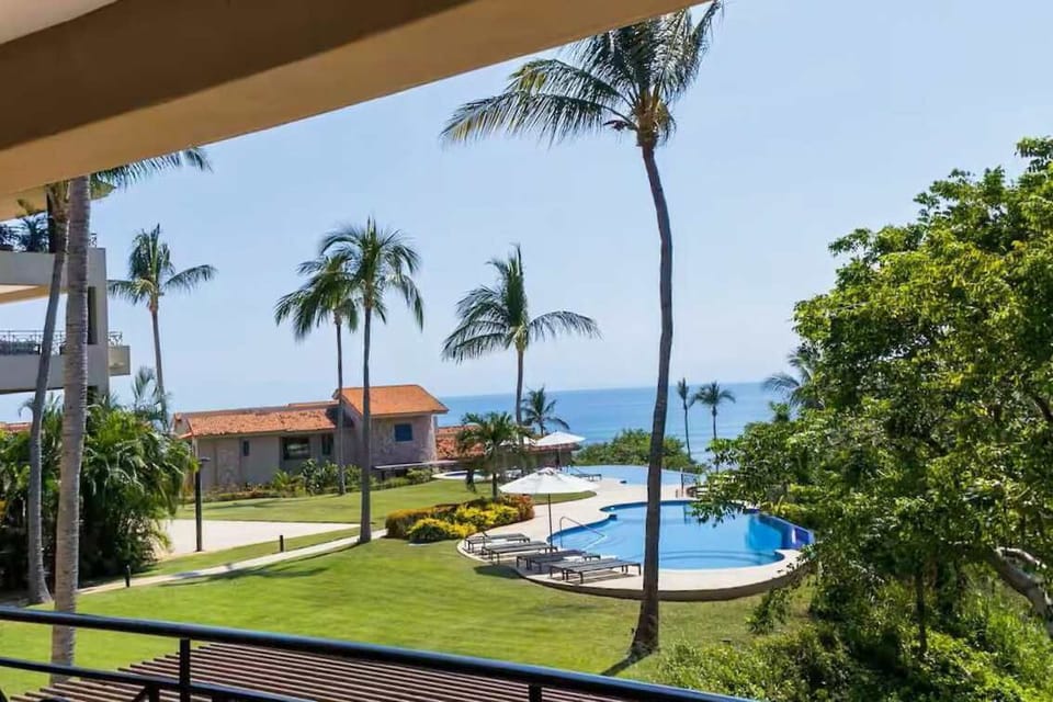 Your private terrace overlooking the golf course and the Pacific