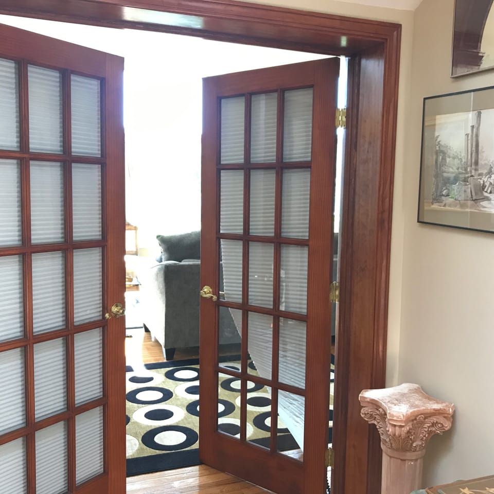 French doors to the Bayview Suite