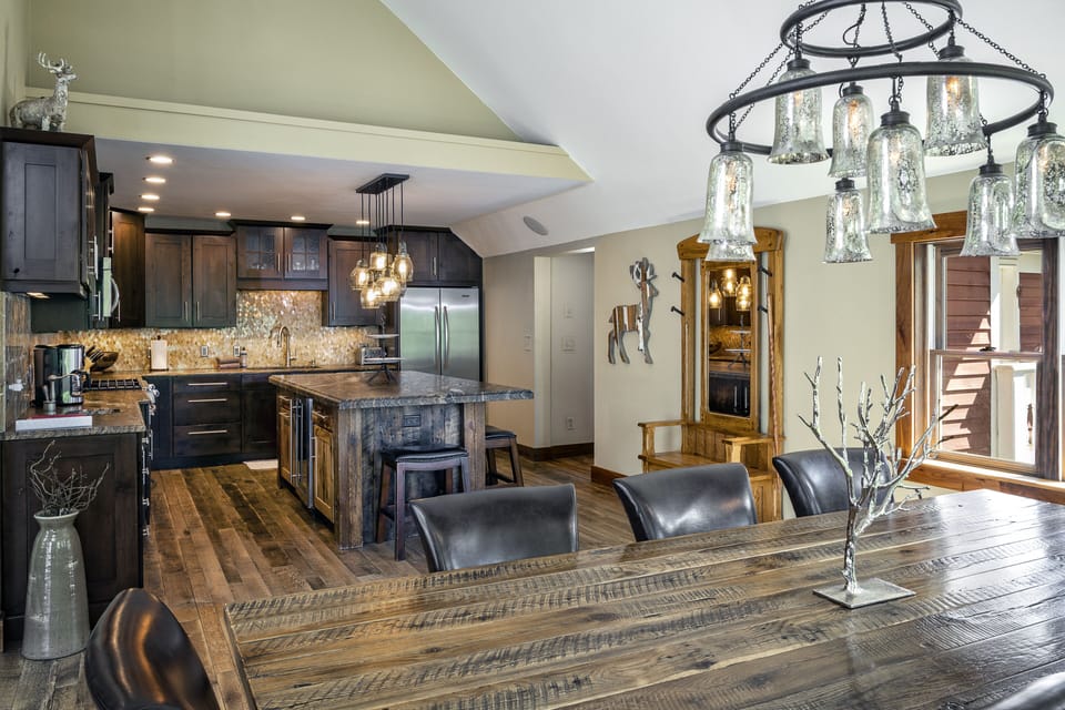 The kitchen from the Dining area