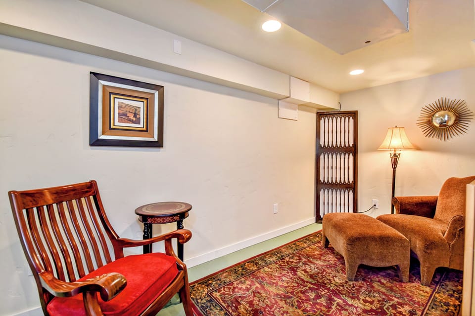 Library area in the Laundry room.