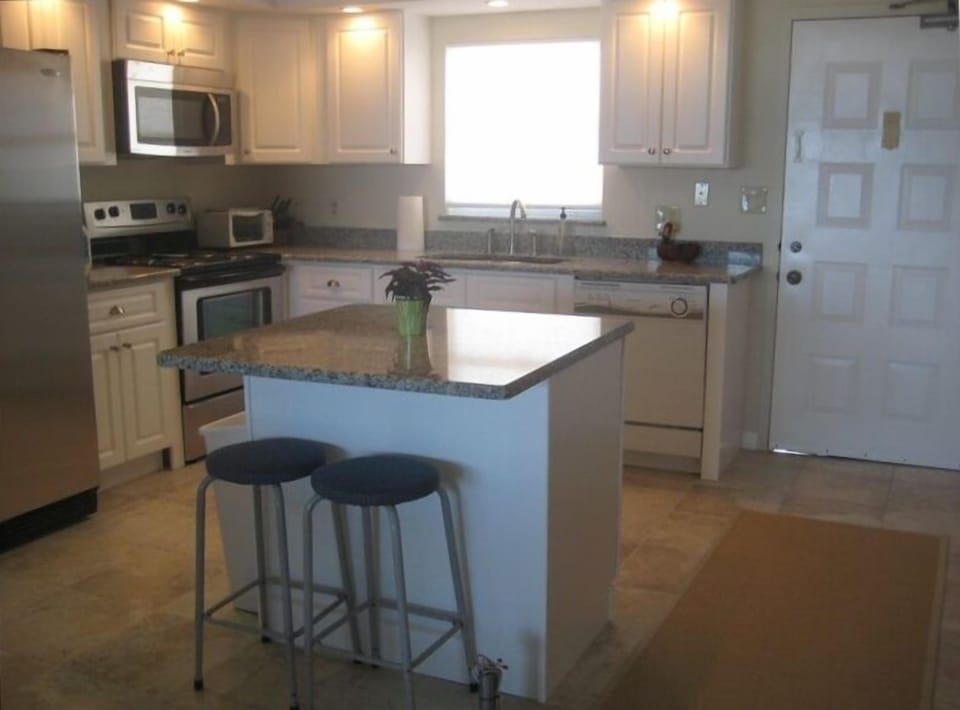 Newly renovated kitchen with intercoastal views