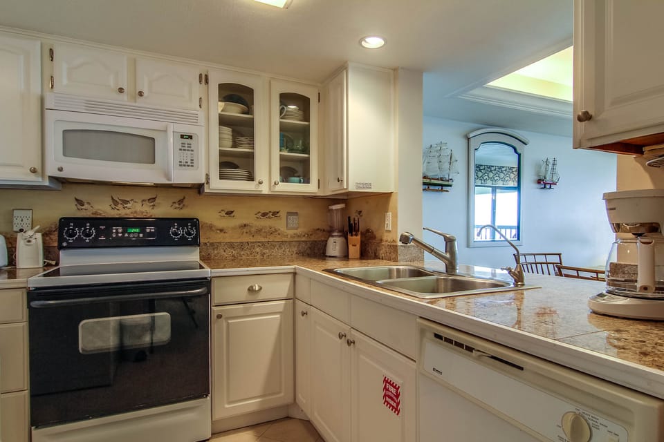 Well equipped kitchen.