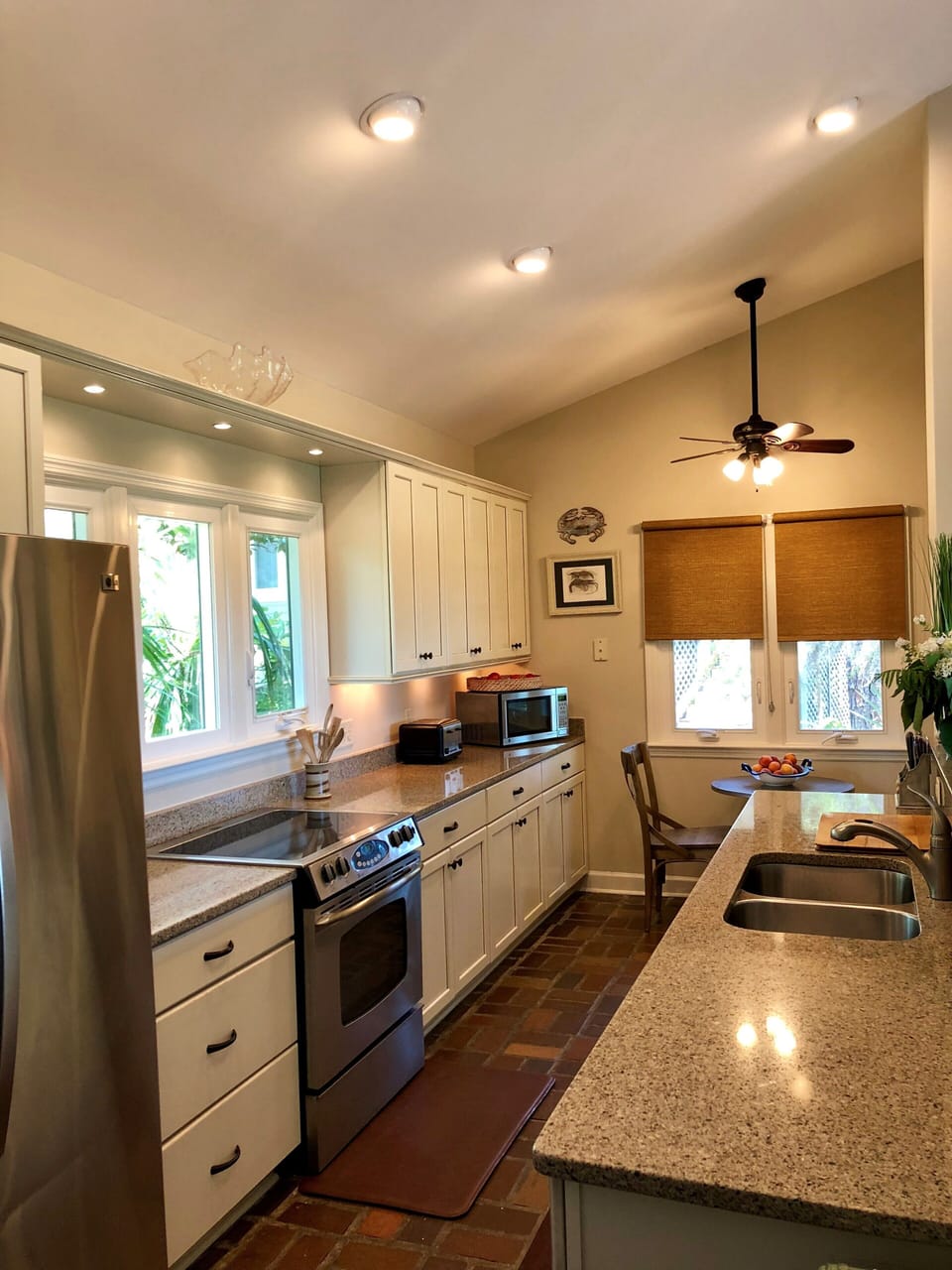 Kitchen fully stocked with everything a cook could need.