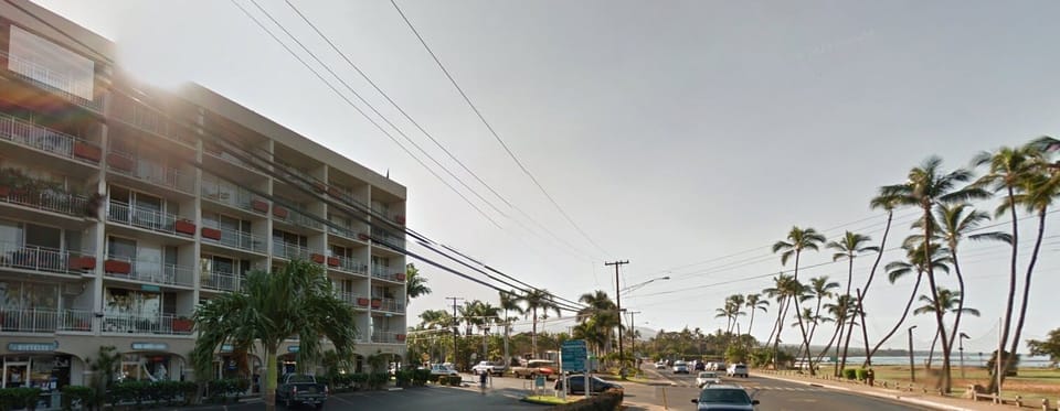 Complex with beach view