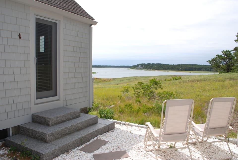 Master bedroom patio view.