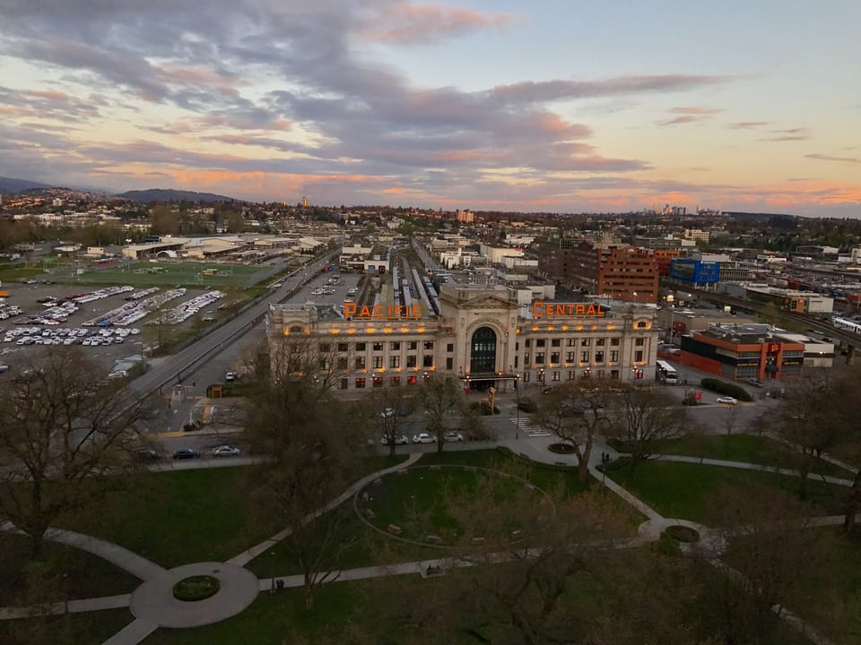 East view of Pacific Central Station from the master bedroom.