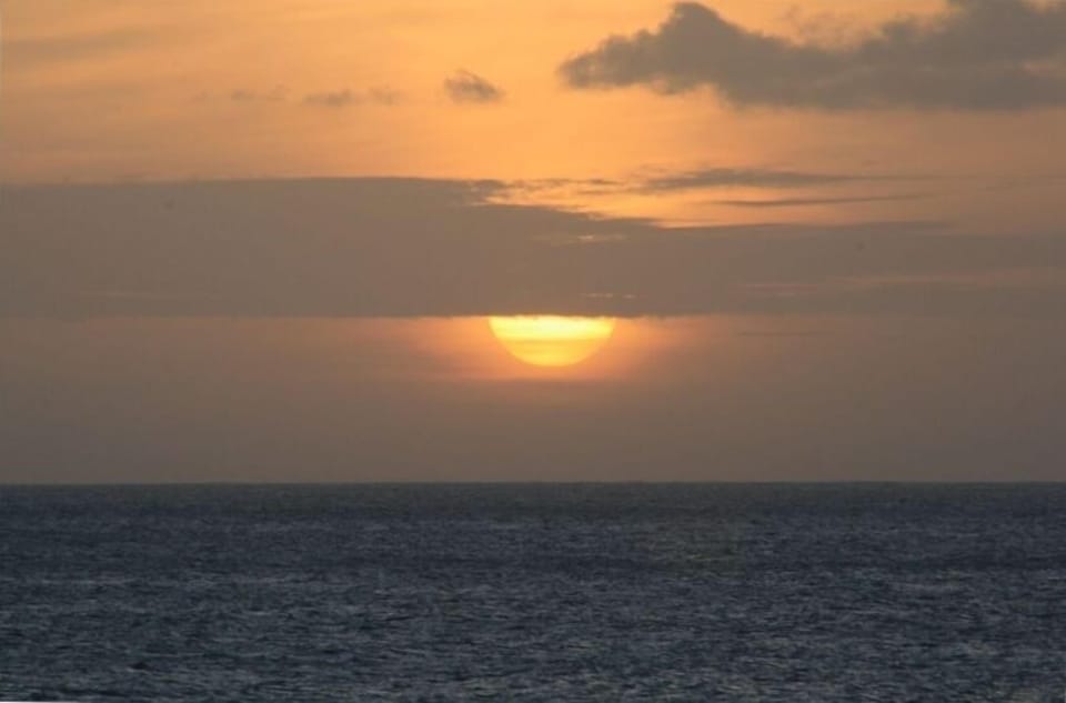 view  of the sunset from the front deck