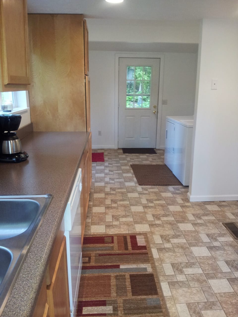 Back door with laundry area