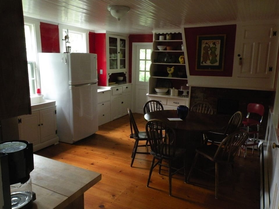 Breakfast table in kitchen