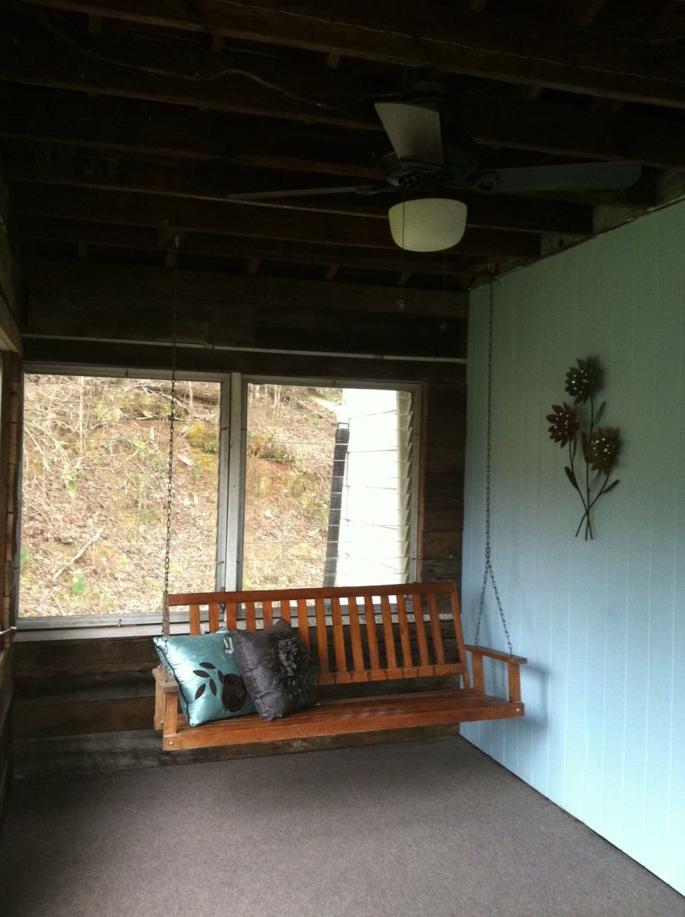 Enjoy a book or glass of wine in the porch swing.  