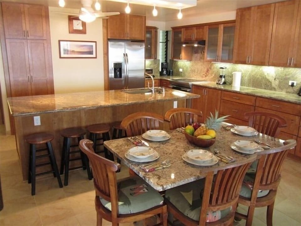 kitchen and dining area