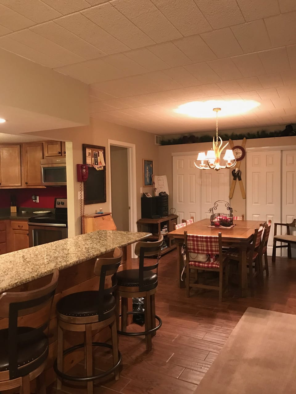 Dining room table and kitchen bar