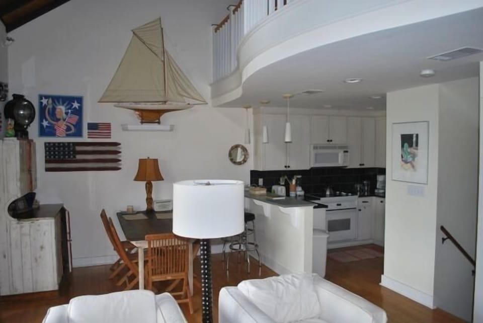 Sitting, dining and kitchen on second floor.