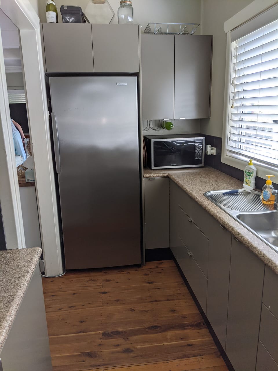 The inside kitchen