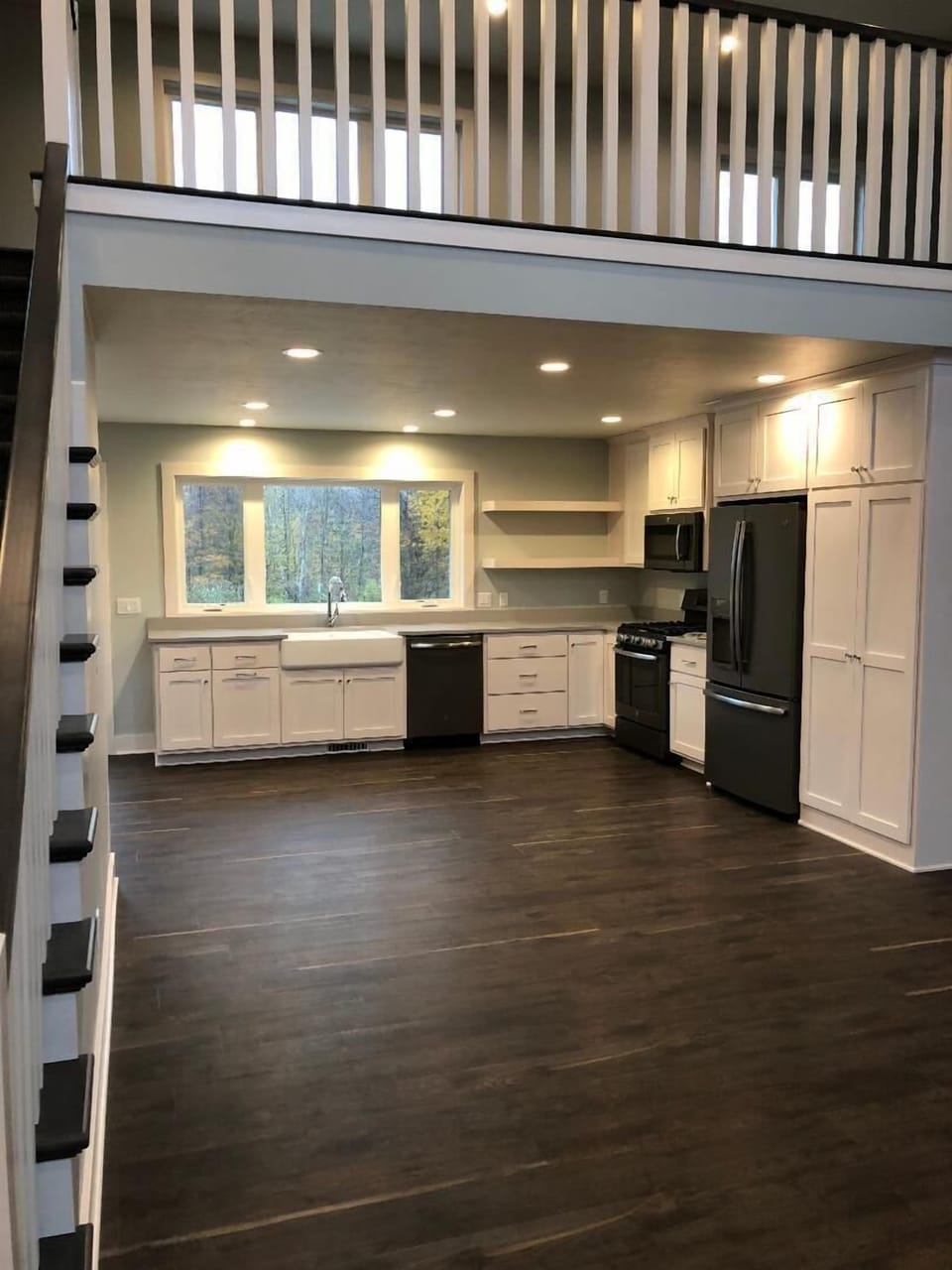 New Construction of Kitchen with Loft above
