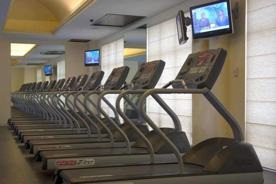 One of two work out areas on the premises