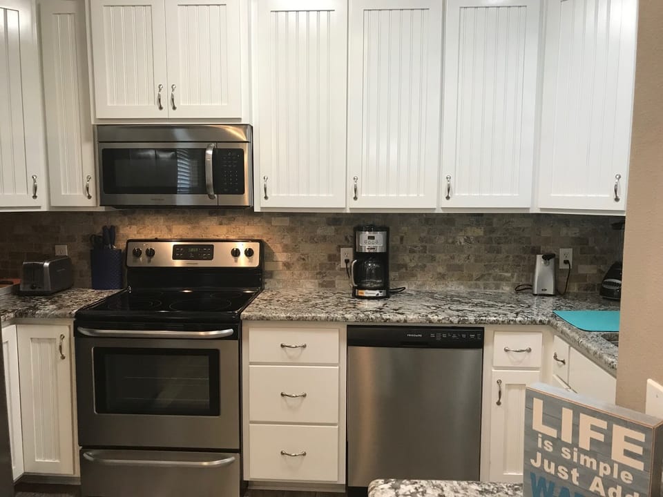 Kitchen Area-  stainless steel appliances