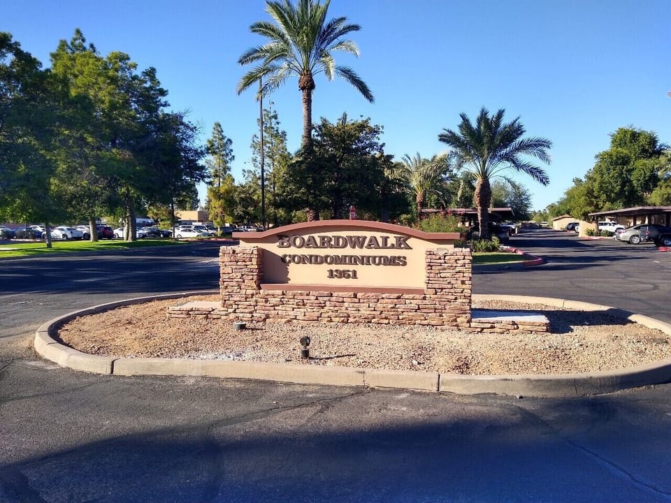 Look for this entry sign, and then building to your immediate left
