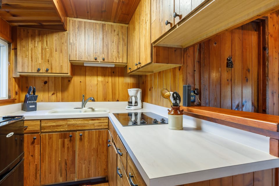 Coffee's ready in the kitchen!