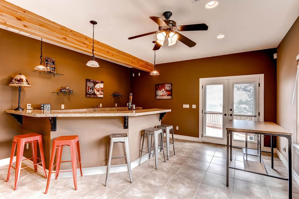 bar in downstairs family room