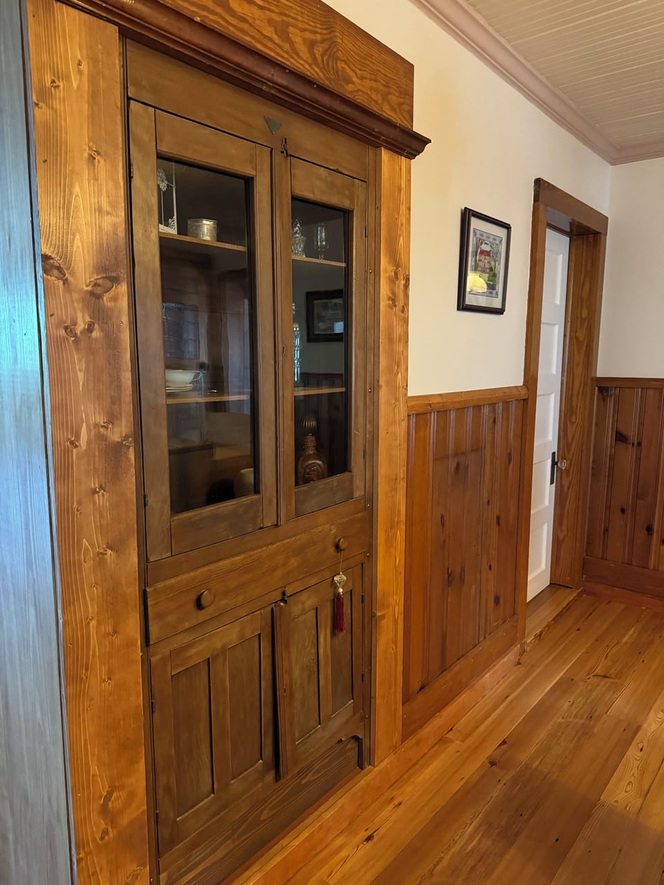 built-in cupboard in dining room