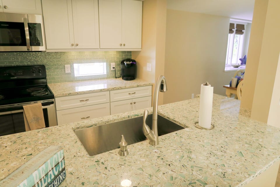 Seaglass and shells countertops 