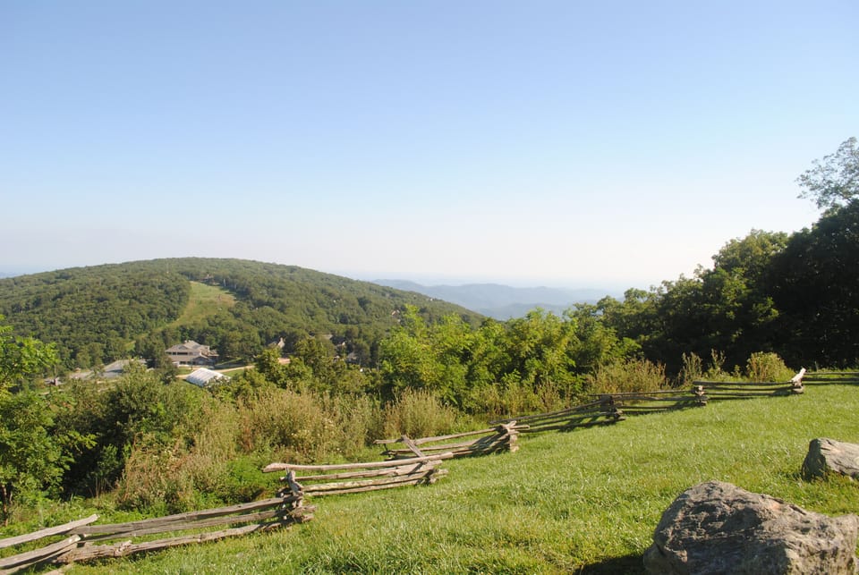 View from Founders' Overlook toward the slopes in the distance