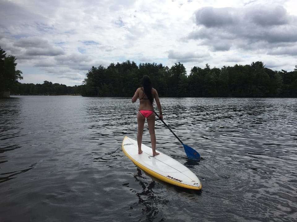 Paddle board available for use