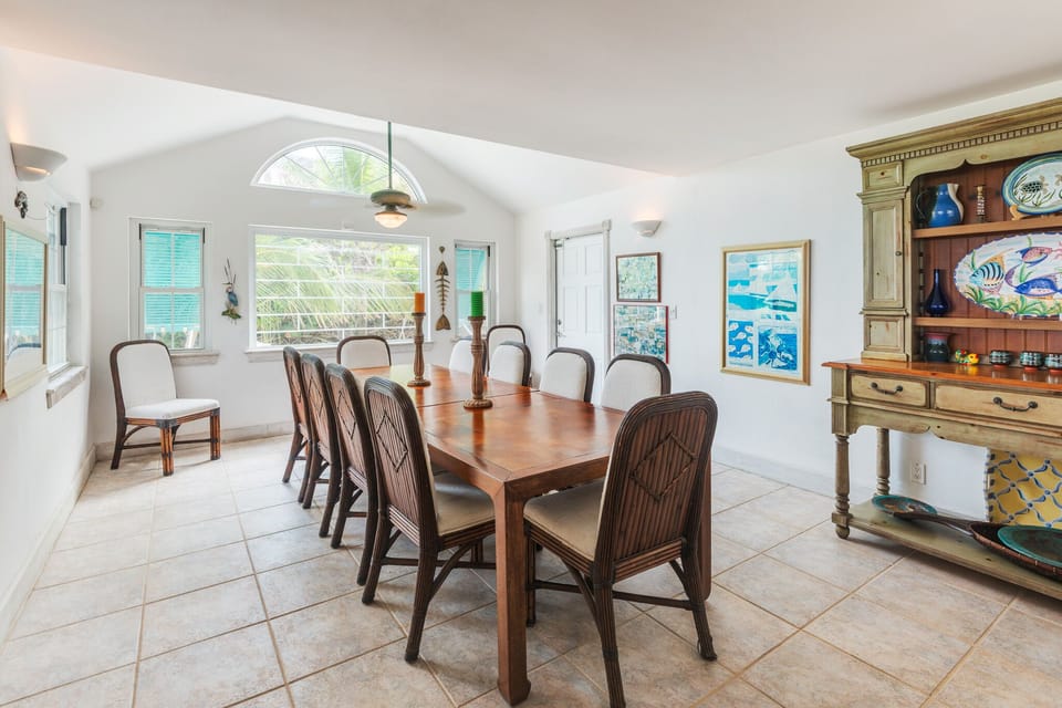 Indoor dining room seating 12