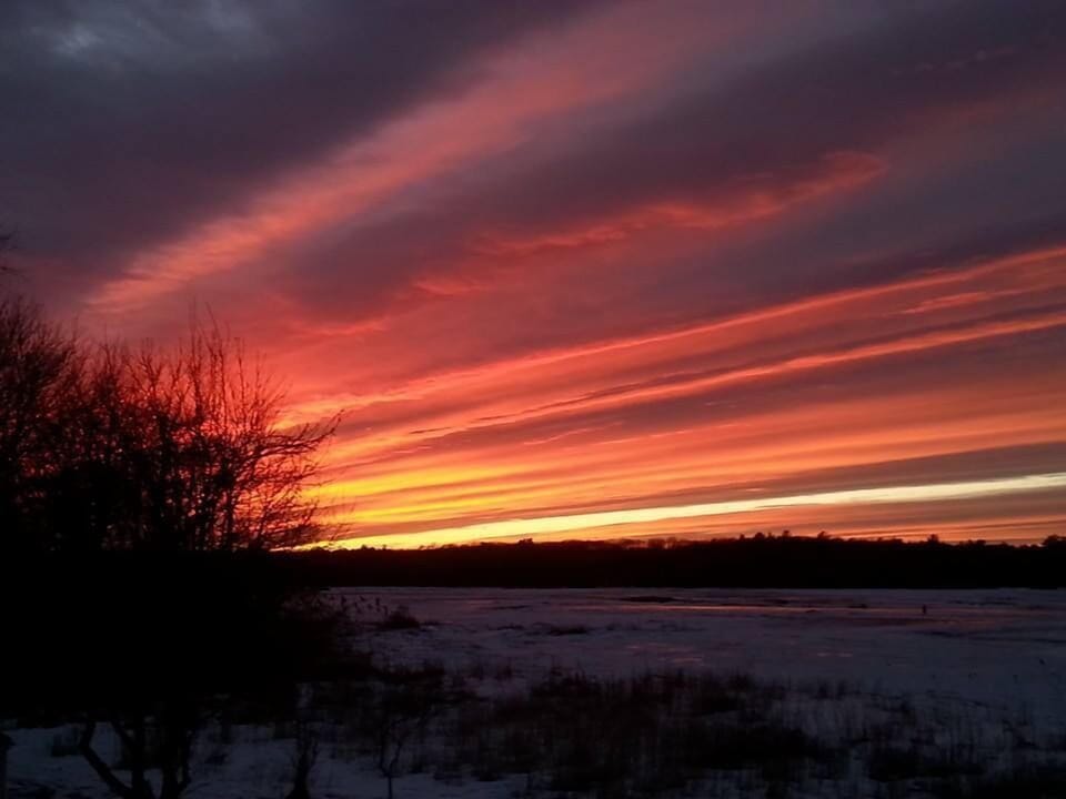 The sunsets are beautiful here.